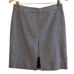 KATE SPADE SATURDAY MIDI STRIPED SPLIT OFFICE SKIRT